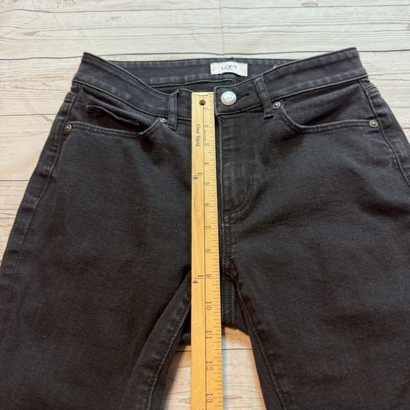 LOFT Curvy Skinny Mid Rise Black Denim Jeans Pants Women's Size 4 - Picture 8 of 16